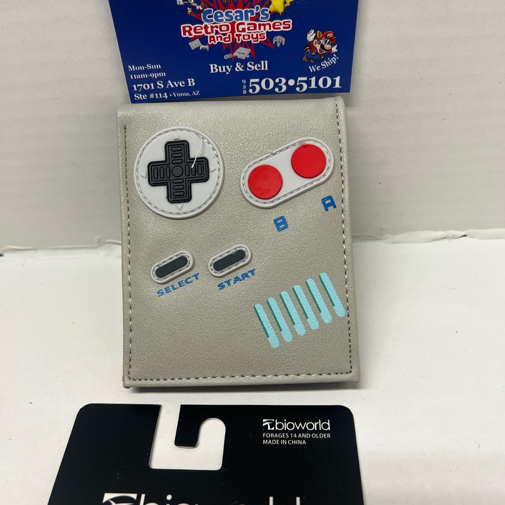 Gray Retro Game Boy Game  Controller Wallet